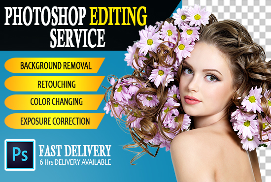 I will do professional Photoshop editing, Color chan...