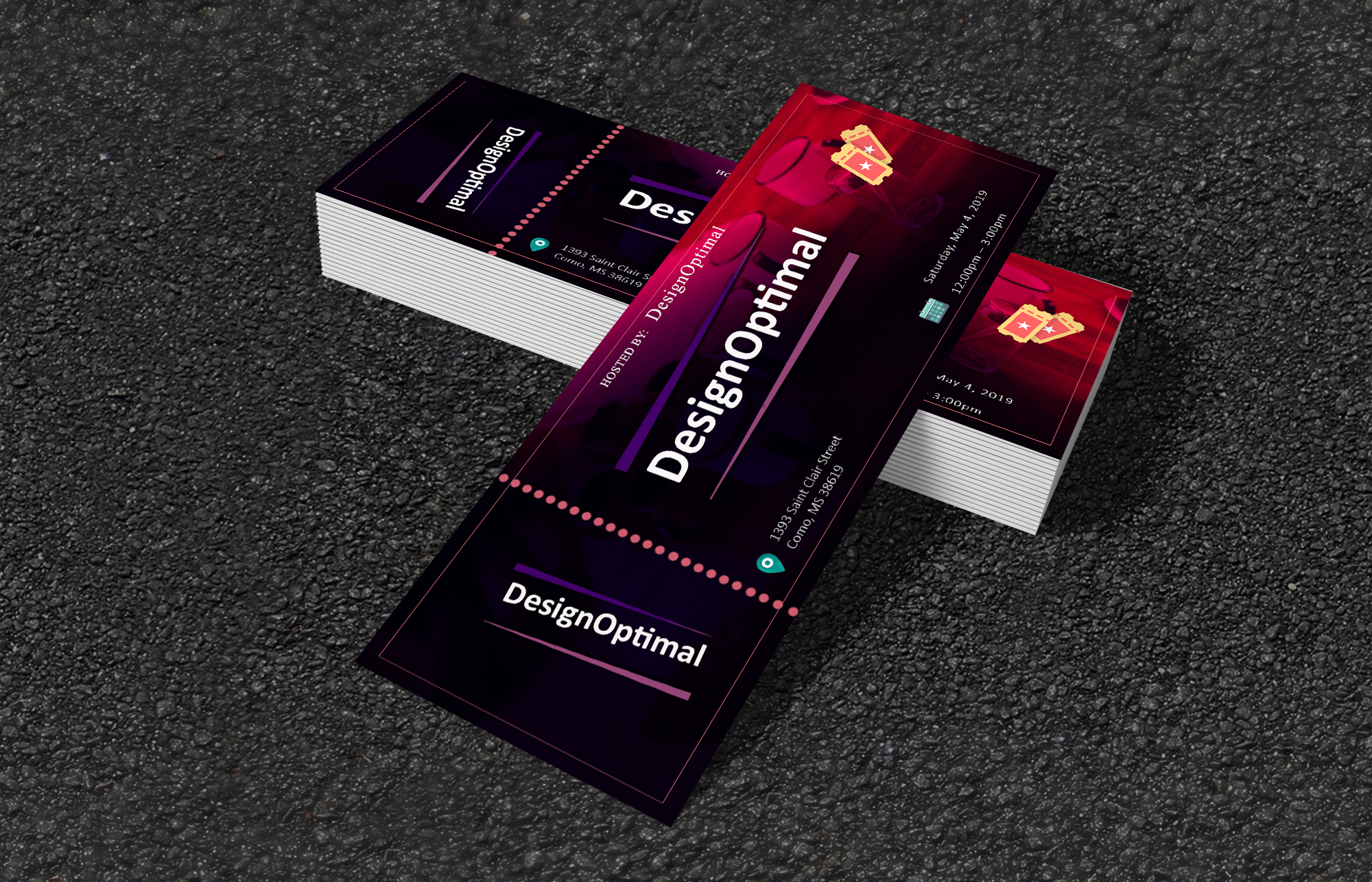 Professional eye-catching ticket designing