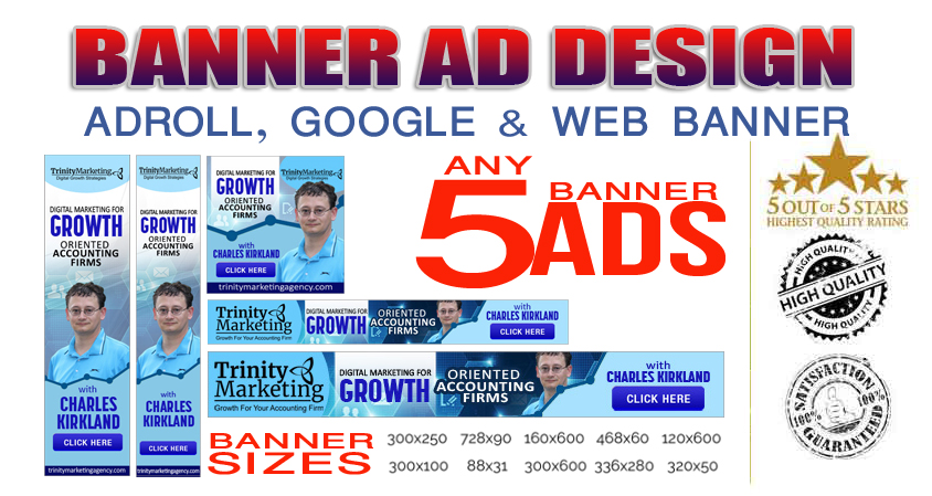 Premium Quality Banner Ad Design - Adroll, Google an...
