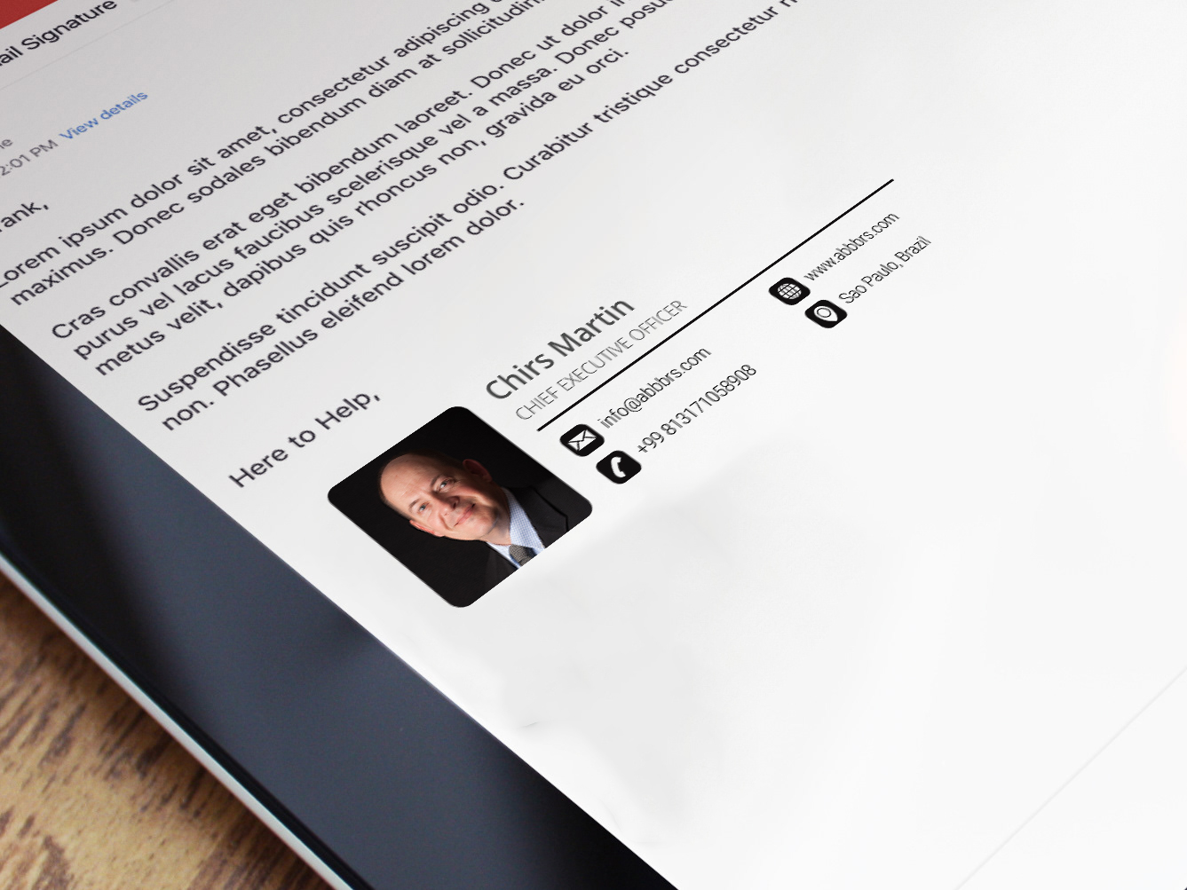do clickable html email signature design