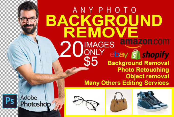 I will do photo background removal in photoshop, pho...