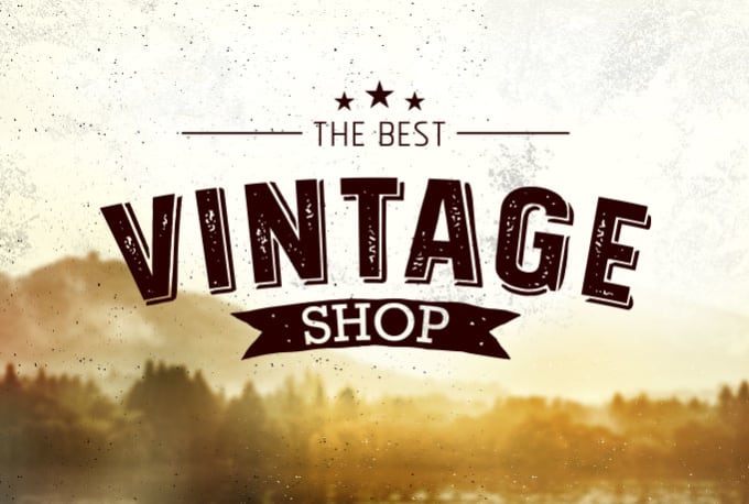 I will make a retro vintage logo