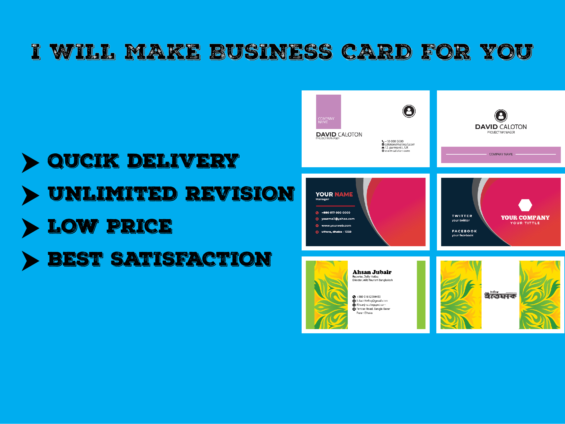 Make Unique & Stylish Minimalist Business Card fo...