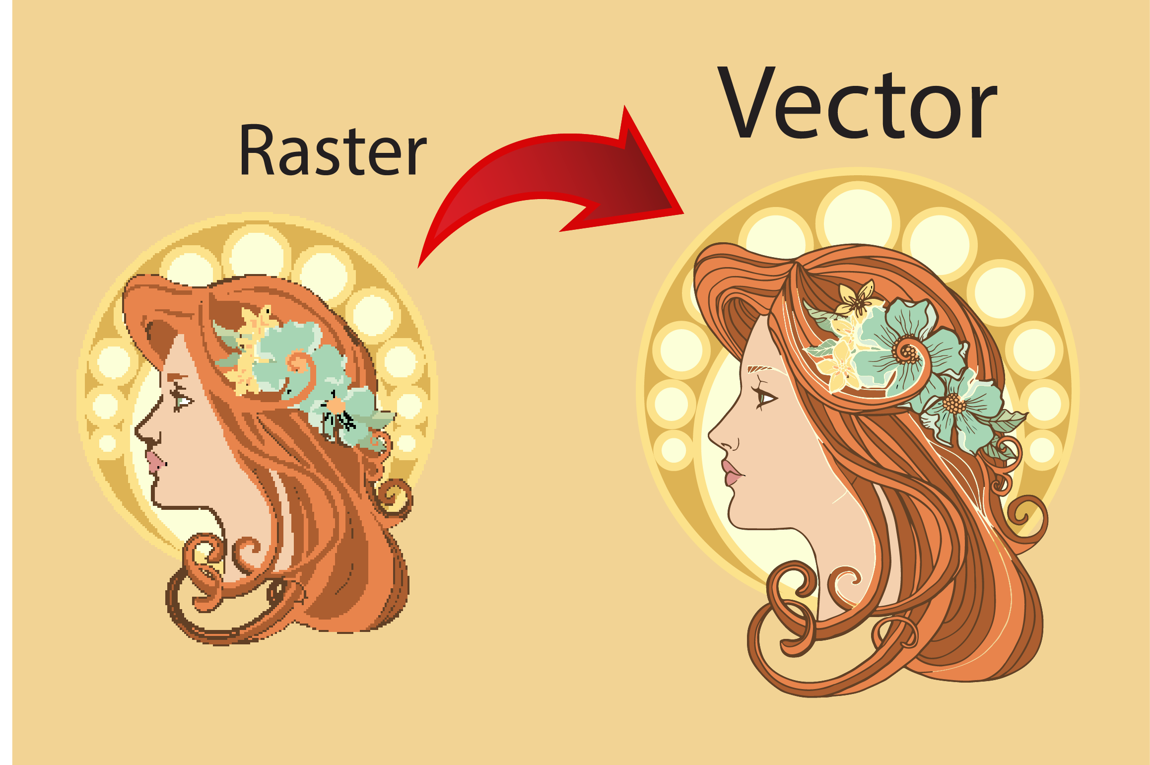 I will redraw or trace your low quality graphic