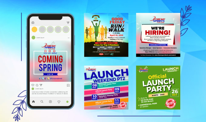 I can design social media posts and banners within 12...