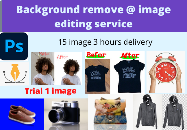 I will do background removal and photoshop editing su...