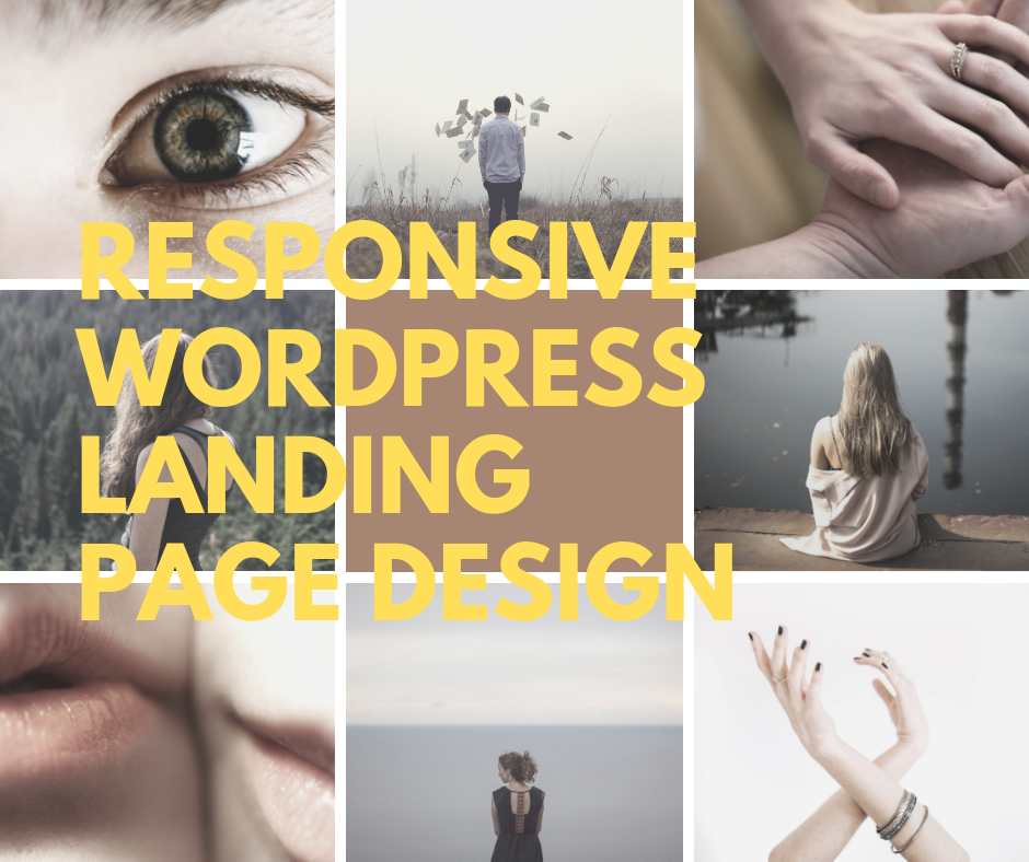 Create a responsive design landing page with WordPres...