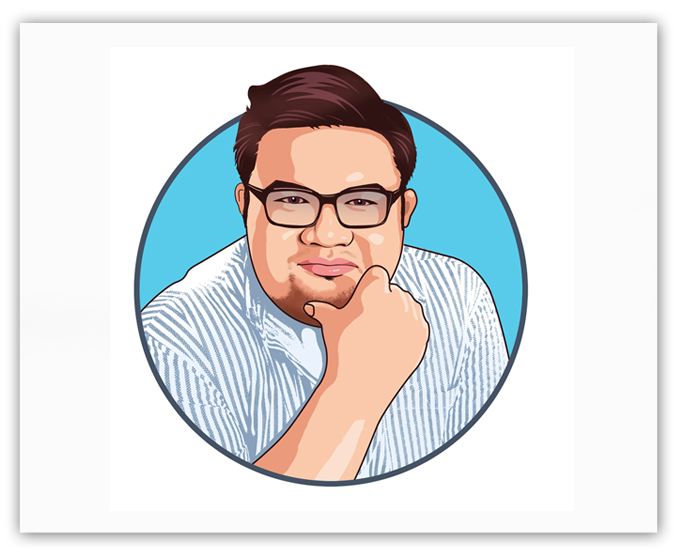 draw a cartoon portrait of YOURSELF