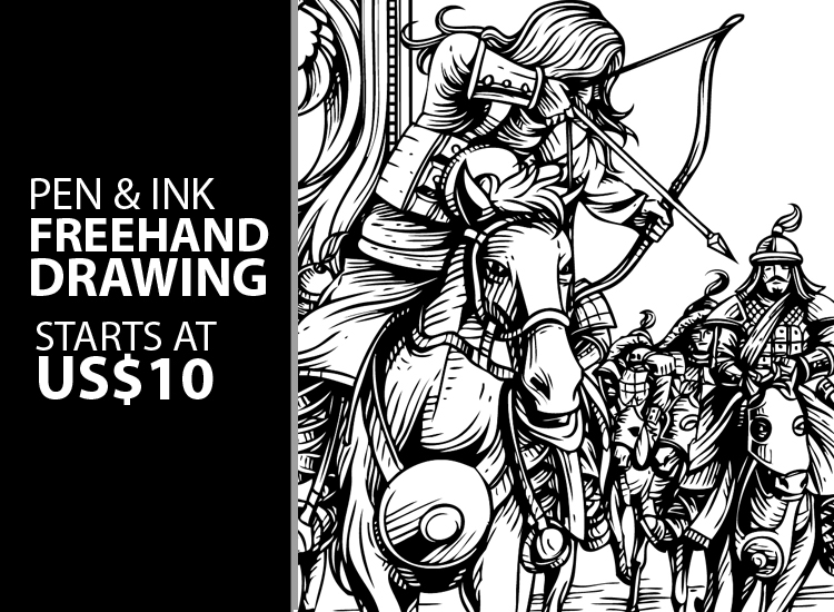 Inked Detailed Drawing