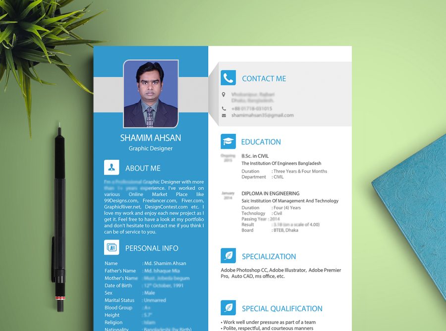 Design Professional Modern Cv Resume