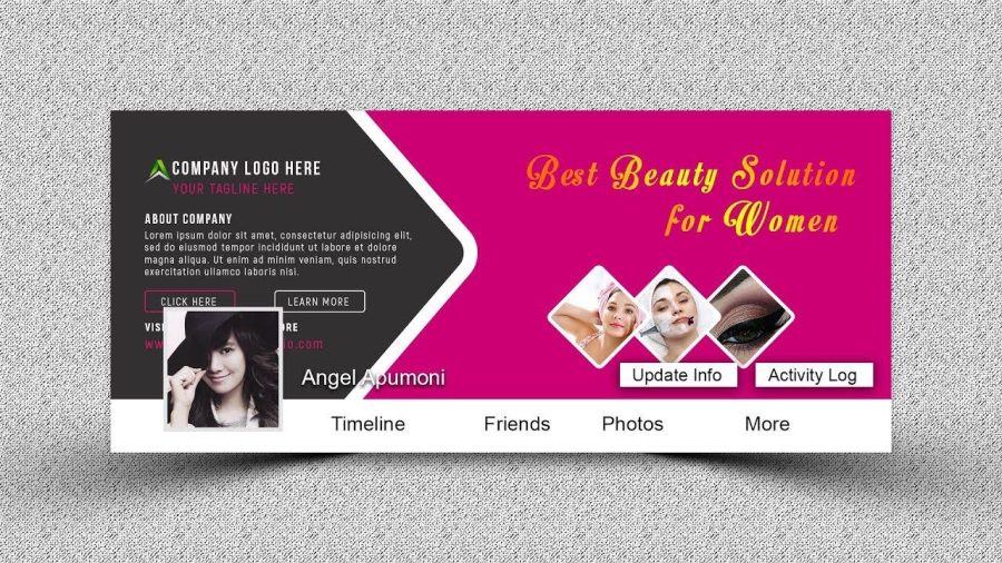 Design facebook page cover, profile picture, and business ads for social media