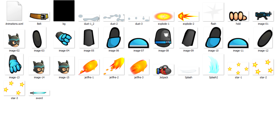 Super Hero 2D Game Character Sprites