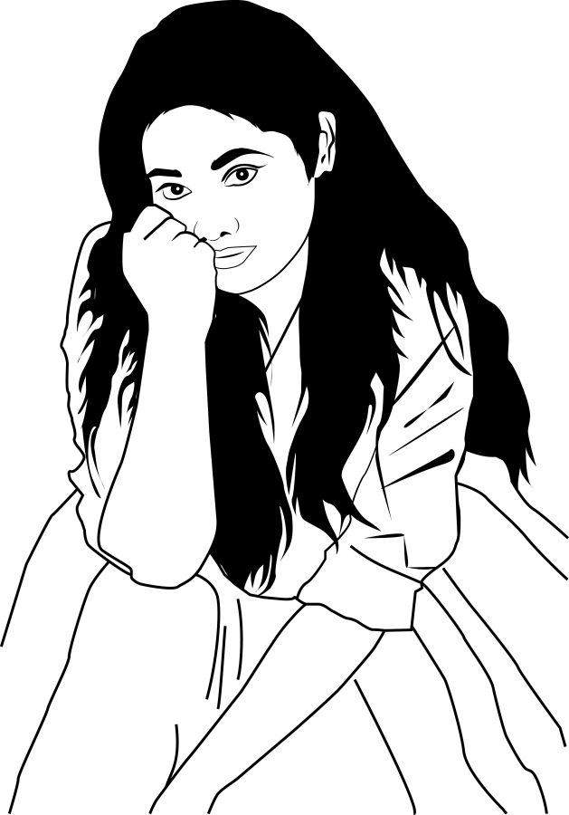 I will draw flat line vector avatar of you within 24h