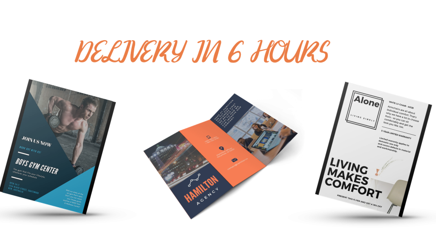 Professional flyer, poster, brochure, in 6 hours