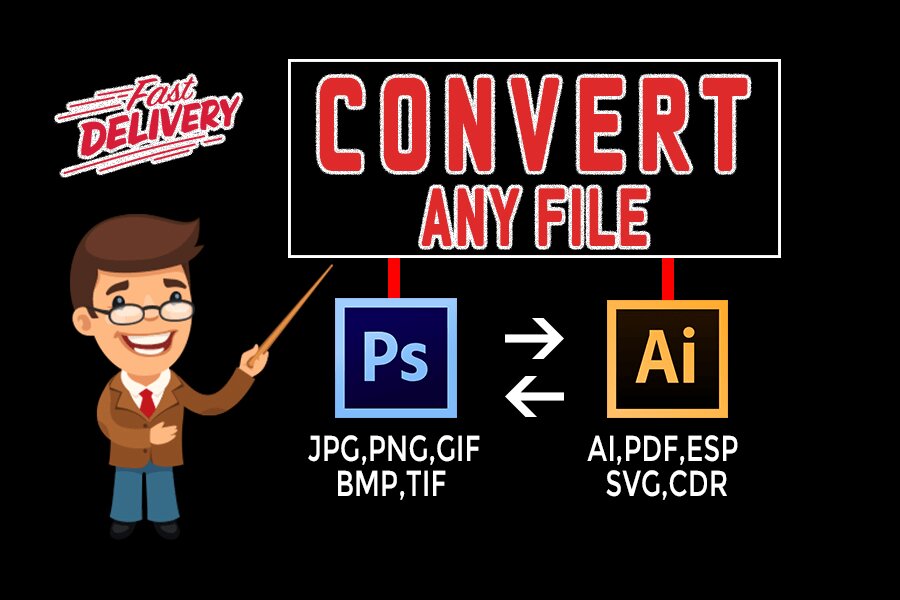 I will convert, pdf to word file, word to pdf file, jpg to png file