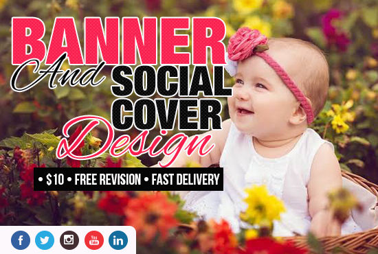 I will design Facebook page cover, Banner ads, Twitter and Youtube for