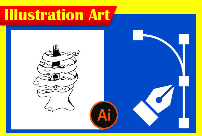 I will create theme base illustration
