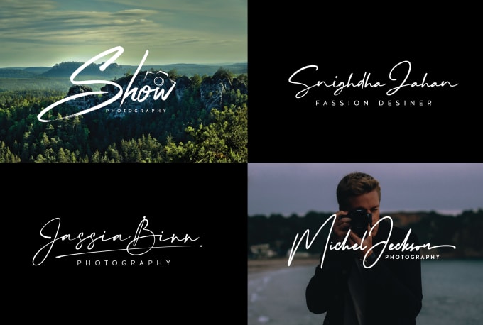 i will design your photography signature logo 
