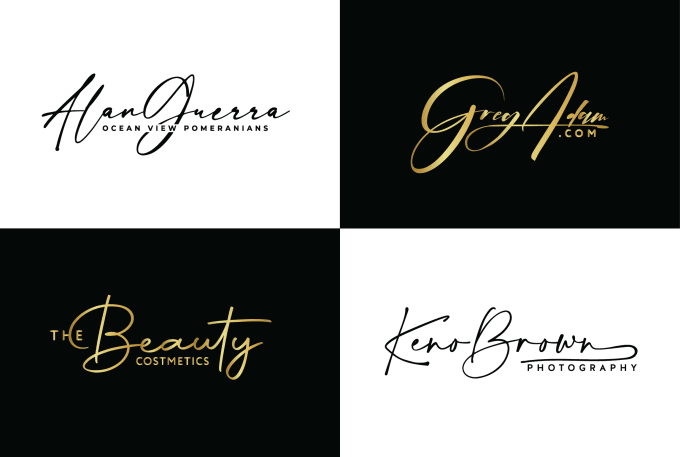 i will design your photography signature logo 