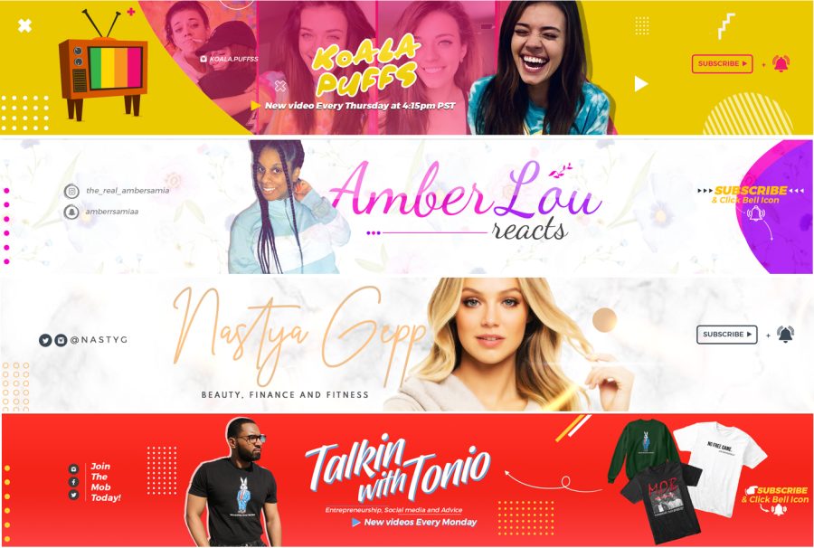 design your YouTube, facebook, instagram banner or cover