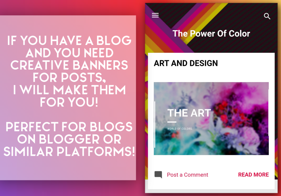I will make great post banners for any blog!