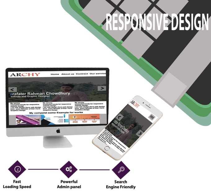 I will design professional and responsive website