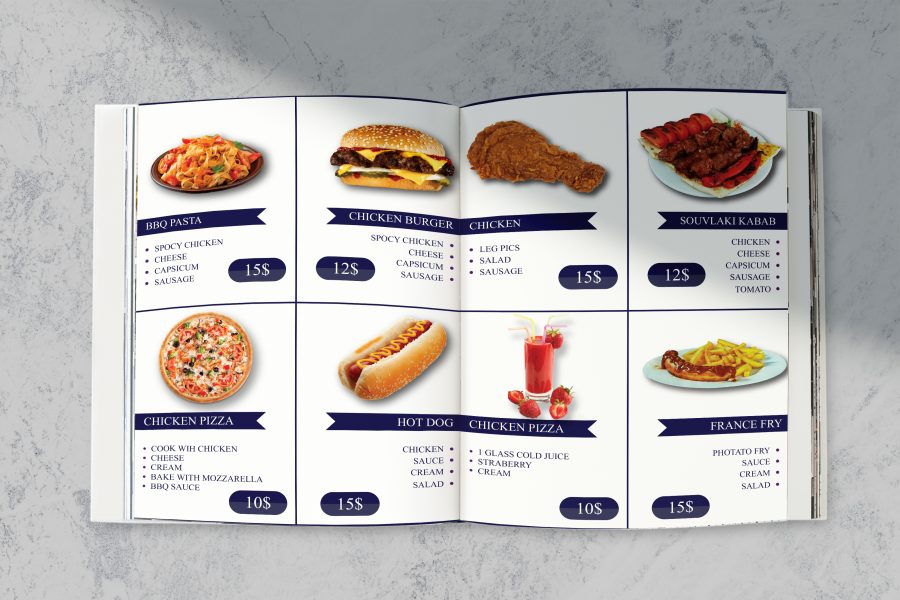Amazing resturent menu and catalogue design