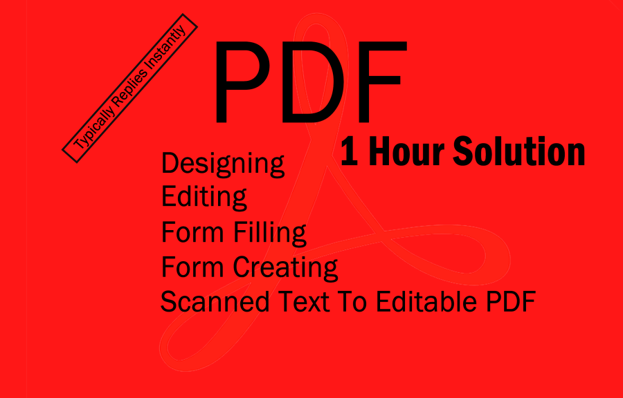 I will create and edit any PDF file or document in 1 hour