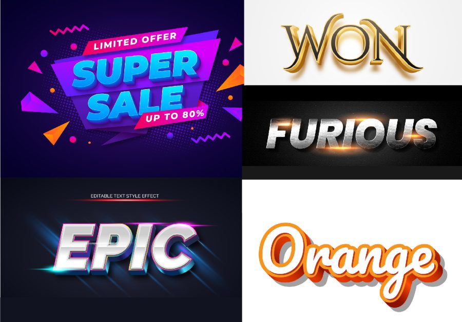 I will Transform your Text into Charming 3D Effect