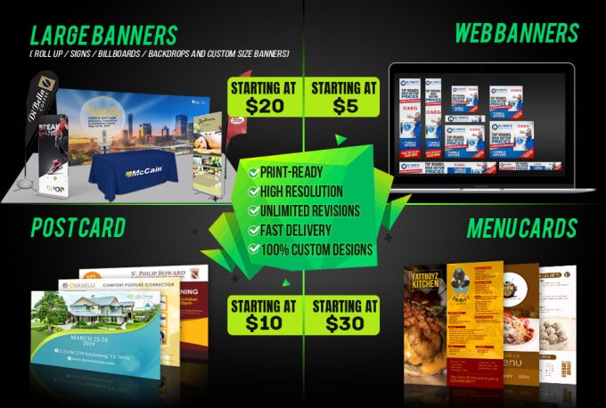 Design stylish business flyer, poster, postcard,banner, magagine ad or any other graphics
