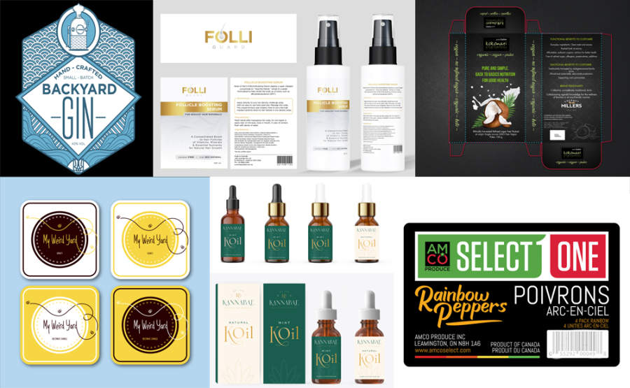design custom, minimalist logo, labels stickers and badges