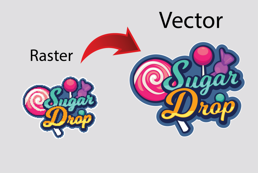 I will redraw or trace your low quality graphic