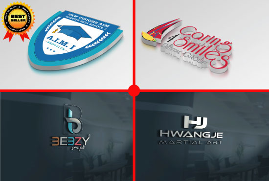 design modern minimalist, 3D Logo Mock up Professionally