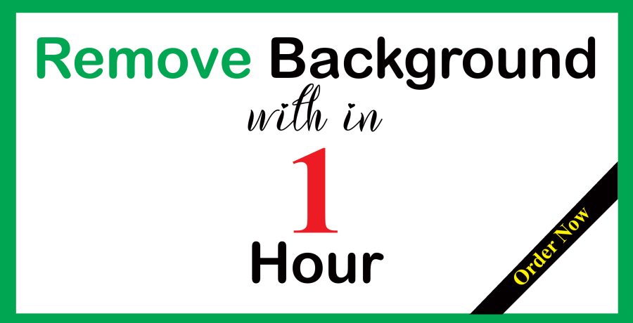 I can remove the background of your photo in just 1 hour
