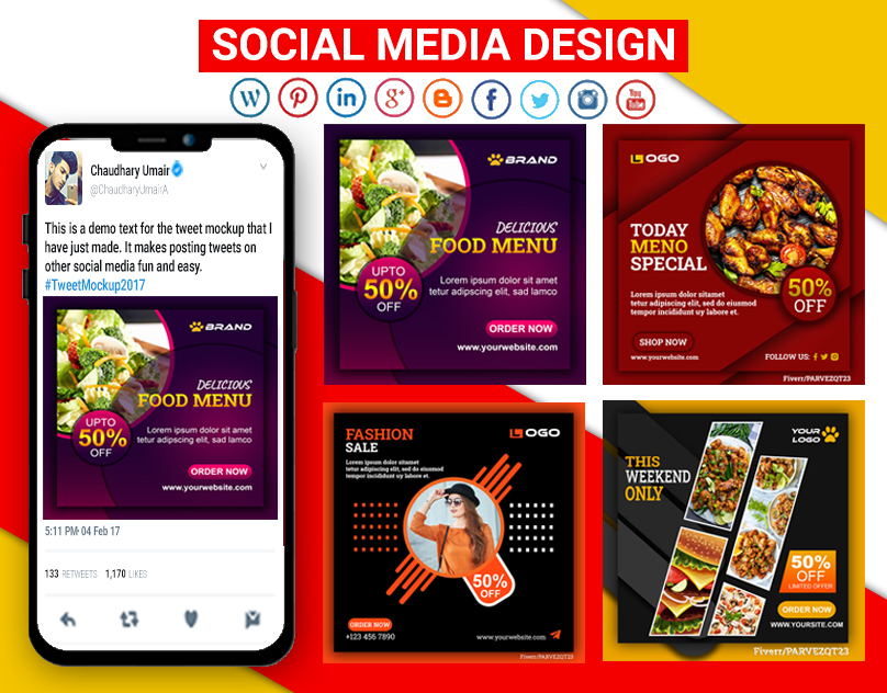  I will design any social media post, banner, cover, header and ads with COPYRIGHTS for 