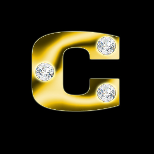  AMAZINGLY DESIGNS 24 CARAT DIAMOND GOLD TEXTURIZED ALPHABETS [MULTI-USE]