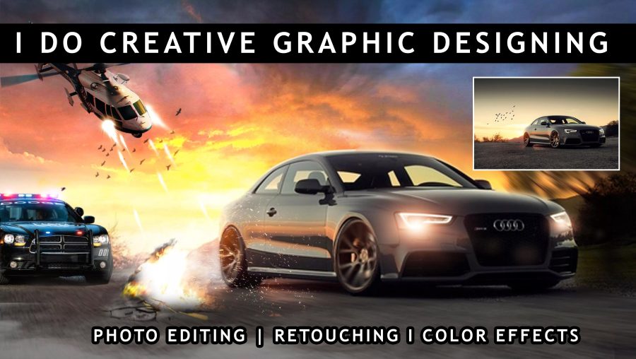 I'll do Creative Graphic Design and  Photo Editing 