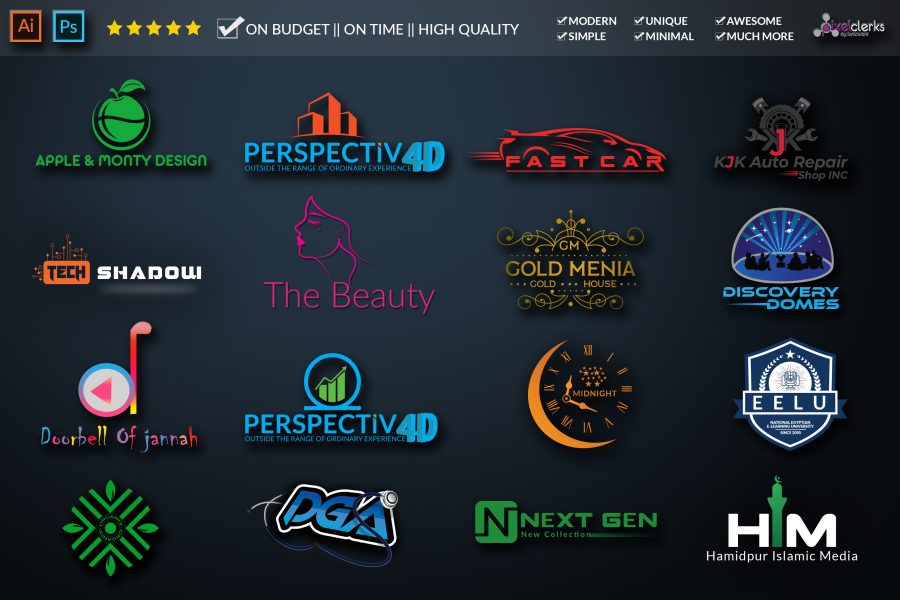 Logo design for any kind of Websites/ Brand / Company Professional, High Quality, Unique, Modern