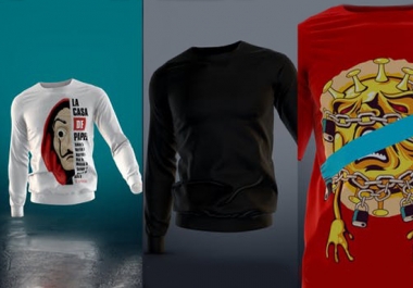 I will create an animated t shirt mockup with your design