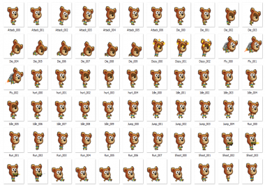 Bear 2D Game Characte Sprites for games