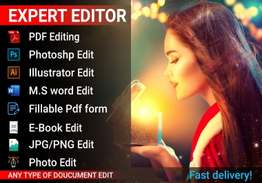 I will edit/replace your document or any graphic design template professionally