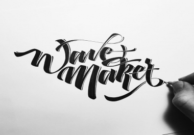 I can write any calligraphy,  handlettering and typography.