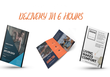 Professional flyer,  poster,  brochure,  in 6 hours