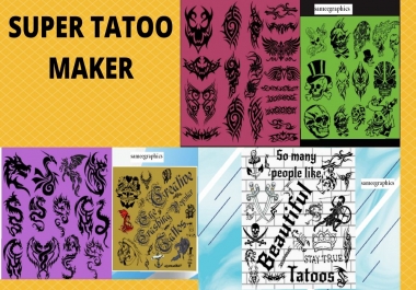 I will design nice tatoo to your hand or body