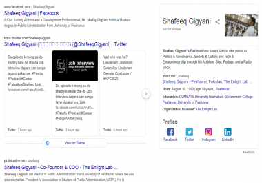 I will create a Google Knowledge Panel for you and your ORG or Co etc