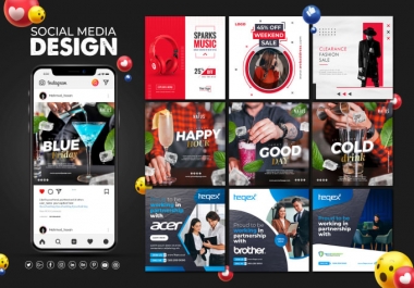 I will design any social media post,  banner,  cover,  and header