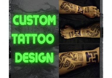 I will create custom tattoo design
