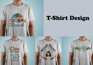 I will do custom typography T-shirt design