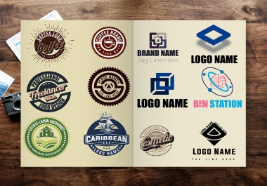 Create a unique vintage, abstract and text logo design