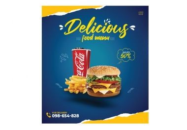 I will do unique food flyer design within 2 hour